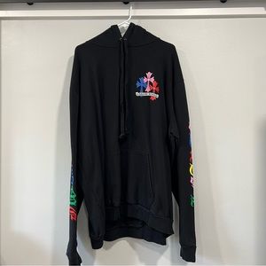 Chrome Hearts Multi Color Cross Cemetery Hoodie Black